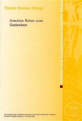 Joachim Ritter zum Gedenken - Ulrich Dierse