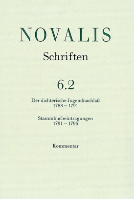 Der dichterische Jugendnachlass (1788-1791) und Stammbucheintragungen (1791-1793) - Martina Eicheldinger; Gabriele Rommel