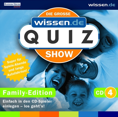 Die große wissen.de Quizshow, Family-Edition, 1 Audio-CD. Tl.4 - 
