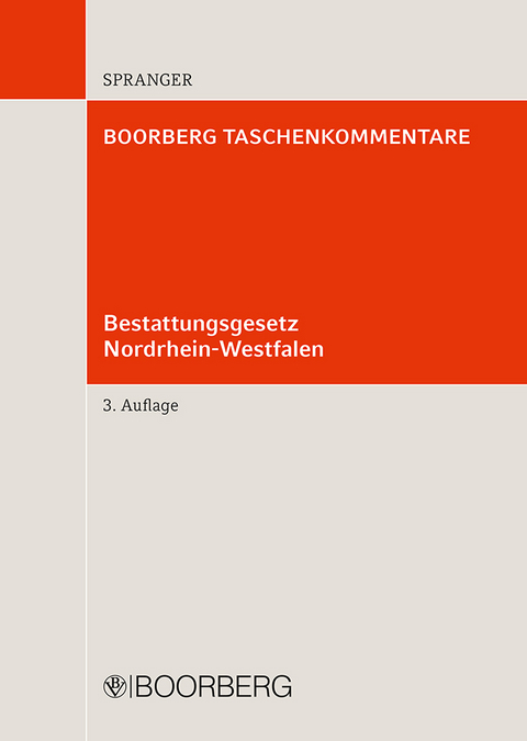 Bestattungsgesetz Nordrhein-Westfalen - Tade Matthias Spranger