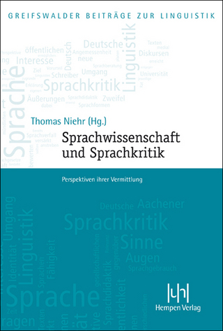 Sprachwissenschaft und Sprachkritik - Thomas Niehr