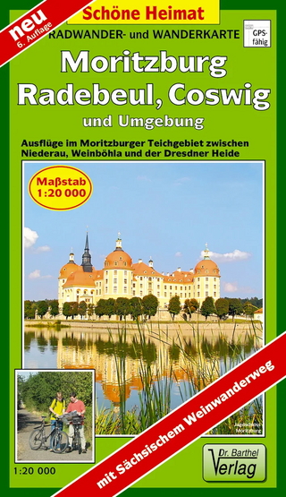 Radwander- und Wanderkarte Moritzburg, Radebeul, Coswig und Umgebung