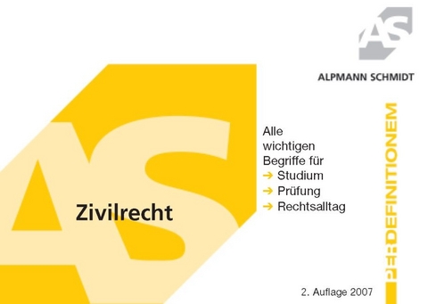 Definitionen Zivilrecht - Annegerd Alpmann-Pieper, Till Veltmann