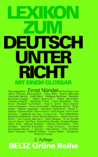 Lexikon zum Deutschunterricht - Ernst Nündel; Ernst Nündel