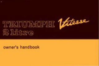 Triumph Vitesse 2-Litre Official Owners' Handbook