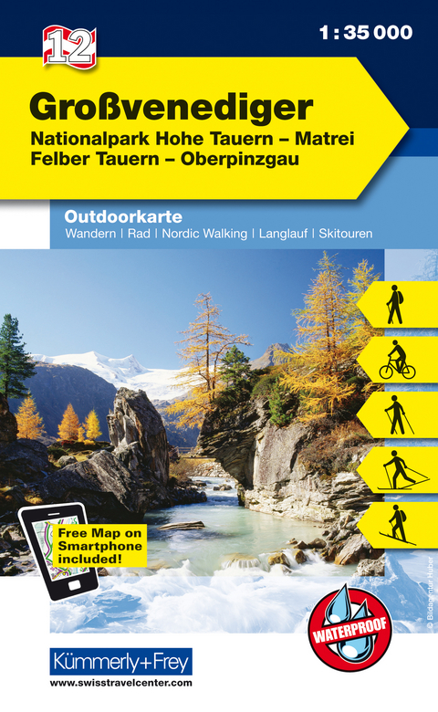 Grossvenediger Nr. 12 Outdoorkarte Österreich 1:35 000