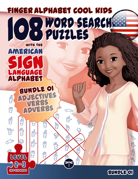 108 Word Search Puzzles with The American Sign Language Alphabet: Omnibus Adjectives, Verbs, Adverbs -  Lassal