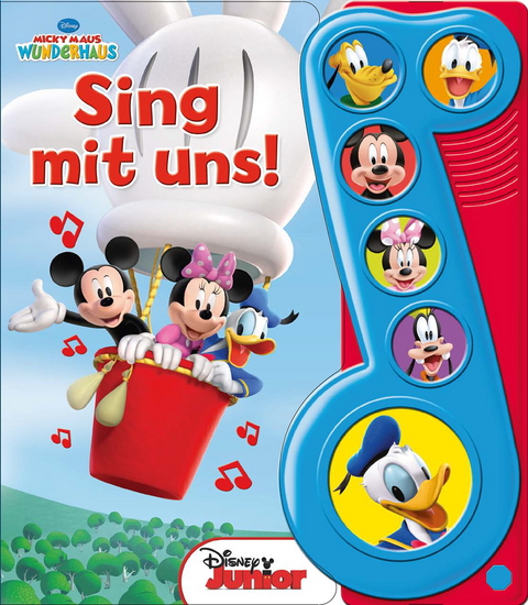 6-Button-Liederbuch, Micky Maus Wunderhaus, Sing mit uns! - 