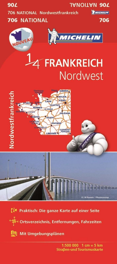 Michelin Karte Frankreich Nordwest