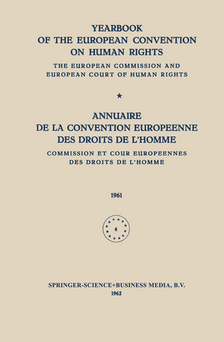 Yearbook of the European Convention on Human Rights / Annuaire de la Convention Europeenne des Droits de L?Homme - Directorate of Human Rights Council of Europe
