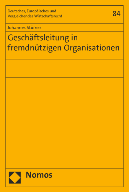Geschäftsleitung in fremdnützigen Organisationen - Johannes Stürner