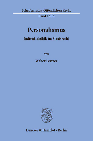 Personalismus. - Walter Leisner