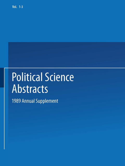 Political Science Abstracts - 