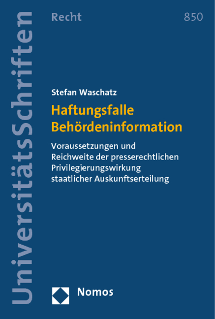 Haftungsfalle Behördeninformation - Stefan Waschatz