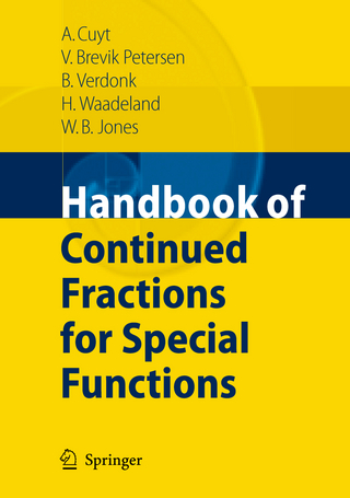 Handbook of Continued Fractions for Special Functions - Annie A.M. Cuyt; Vigdis Petersen; Brigitte Verdonk