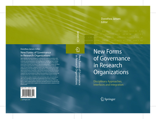 New Forms of Governance in Research Organizations - Dorothea Jansen