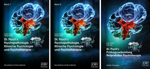 Dr. Psych's Psychopathologie, Klinische Psychologie und Psychotherapie, Bd. 1 und Bd. 2 sowie Dr. Psych's Prüfungsvorbereitung für Heilpraktiker - Sandra Maxeiner, Hedda Rühle