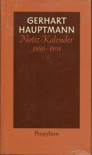 Notiz-Kalender 1889 bis 1891 - Gerhart Hauptmann; Martin Machatzke