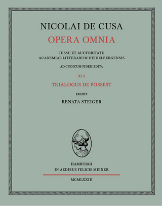 Trialogus de possest - Nikolaus von Kues; Renate Steiger