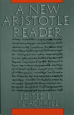 A New Aristotle Reader - J. L. Ackrill