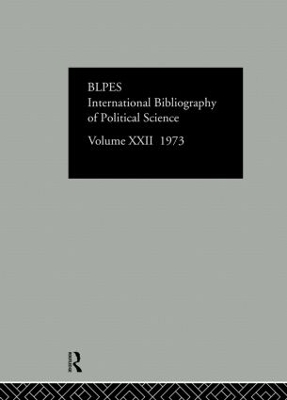 IBSS: Political Science: 1973 Volume 22 - International Committee for Social Science Information and Documentation