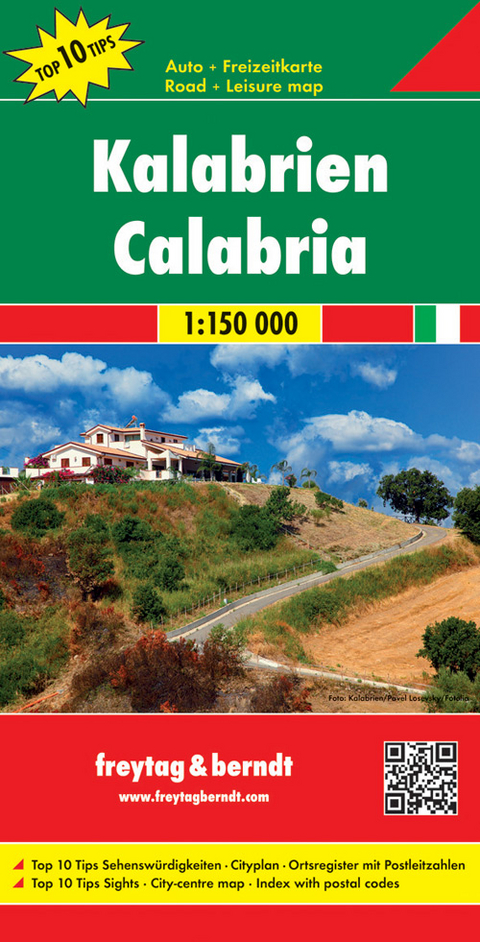 Kalabrien, Autokarte, 1:150.000, Top 10 Tips - 