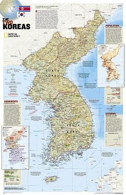 North Korea/south Korea, The Forgotten War, 2 Sided Flat -  National Geographic Society