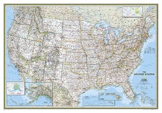 United States Classic, Laminated - National Geographic Maps