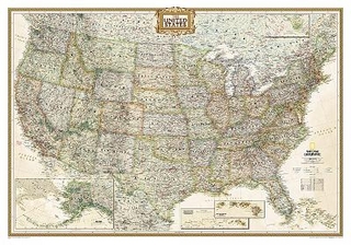 United States Executive, Laminated - National Geographic Maps