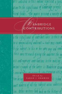 Cambridge Contributions - Sarah J. Ormrod