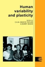 Human Variability and Plasticity - C. G. Nicholas Mascie-Taylor; Barry Bogin