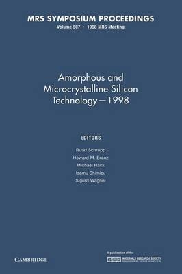 Amorphous and Microcrystalline Silicon Technology — 1998: Volume 507 - 