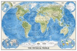 World Physical, Enlarged &, Tubed - National Geographic Maps