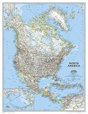 North America Classic, Enlarged &, Tubed - National Geographic Maps