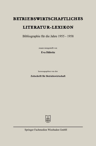 Betriebswirtschaftliches Literatur-Lexikon - Eva Däbritz