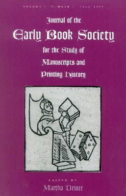 Journal of the Early Book Society - Martha W. Driver