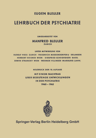 Lehrbuch der Psychiatrie - Eugen Bleuler; Manfred Bleuler