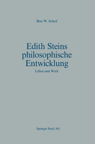 Edith Steins philosophische Entwicklung - B.W. Imhof