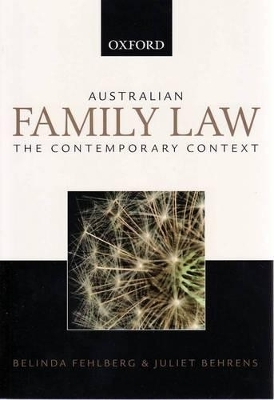 Australian Family Law: the Contemporary Context: Value Pack - &amp FEHLBERG;  BEHRENS