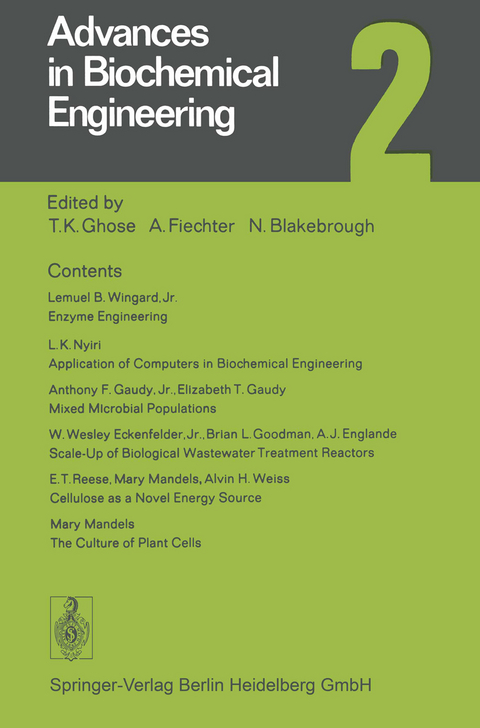 Advances in Biochemical Engineering 2 - T. K. Ghose, A. Fiechter, N. Blakebrough
