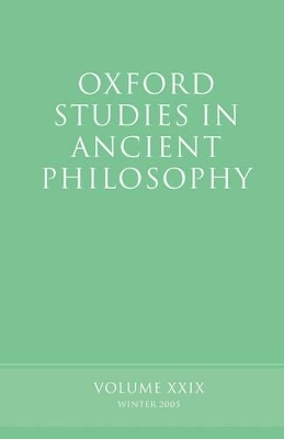 Oxford Studies in Ancient Philosophy XXIX - David Sedley
