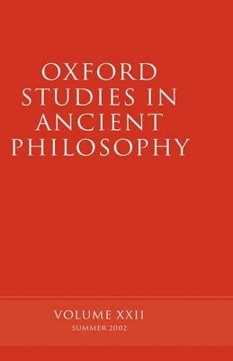 Oxford Studies in Ancient Philosophy volume XXII - David Sedley