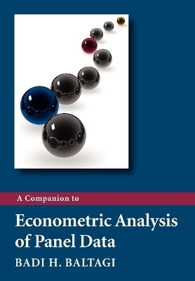 A Companion to Econometric Analysis of Panel Data - Badi H. Baltagi