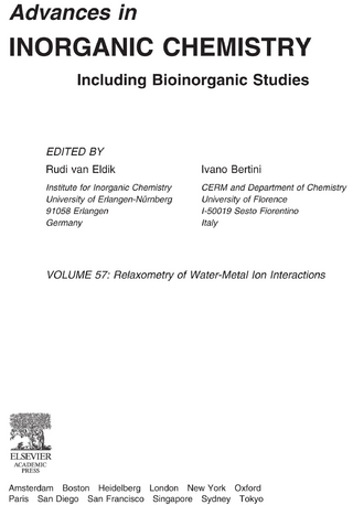 Advances in Inorganic Chemistry - Rudi van Eldik