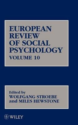 European Review of Social Psychology V10 - W Stroebe