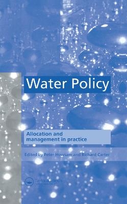Water Policy - P. Howsam; R.C. Carter