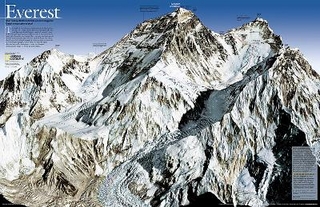 Mount Everest 50th Anniversary, 2 Sided, Tubed - National Geographic Maps