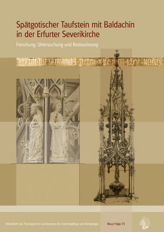 Spätgotischer Taufstein mit Baldachin in der Erfurter Severikirche