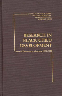 Research in Black Child Development - Hector F.Myers Fanon