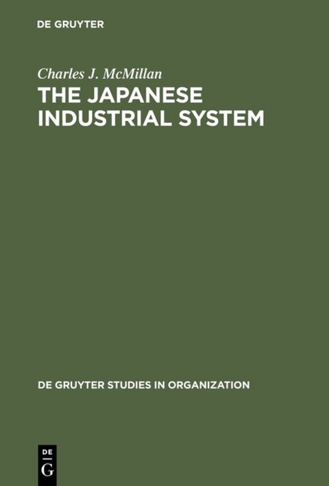 The Japanese Industrial System - Charles J. McMillan